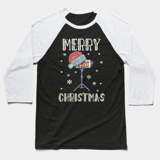 Santa Drum - Merry Christmas Baseball T-Shirt